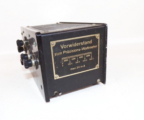 Siemens Halske Wattmeter mit Vorwiderstand Meßgerät Holzkoffer - Bild 5 von 10