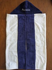 Pottery Barn Kids Hooded Beach Towel, 100 Cotton 23"x34", White/Blue, Pantellis