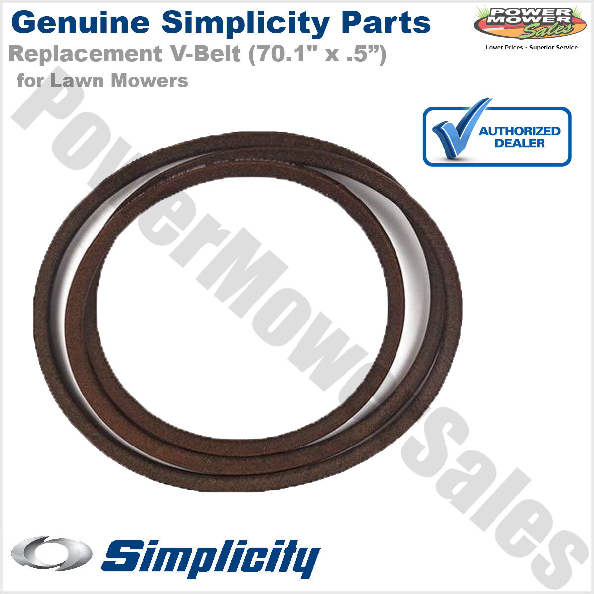 Banda En V Original Simplicity Snapper Tranaxle Para Cortacésped Cubierta 44″ – Pieza 1732945SM