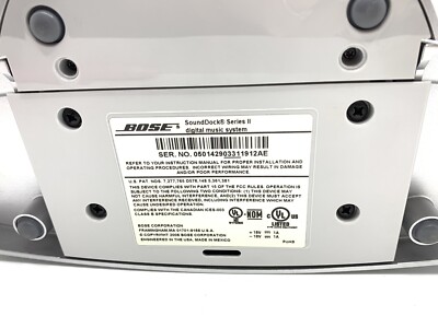 Bose SoundDock Series II Silver Speaker Apple 30 Pin No Remote or