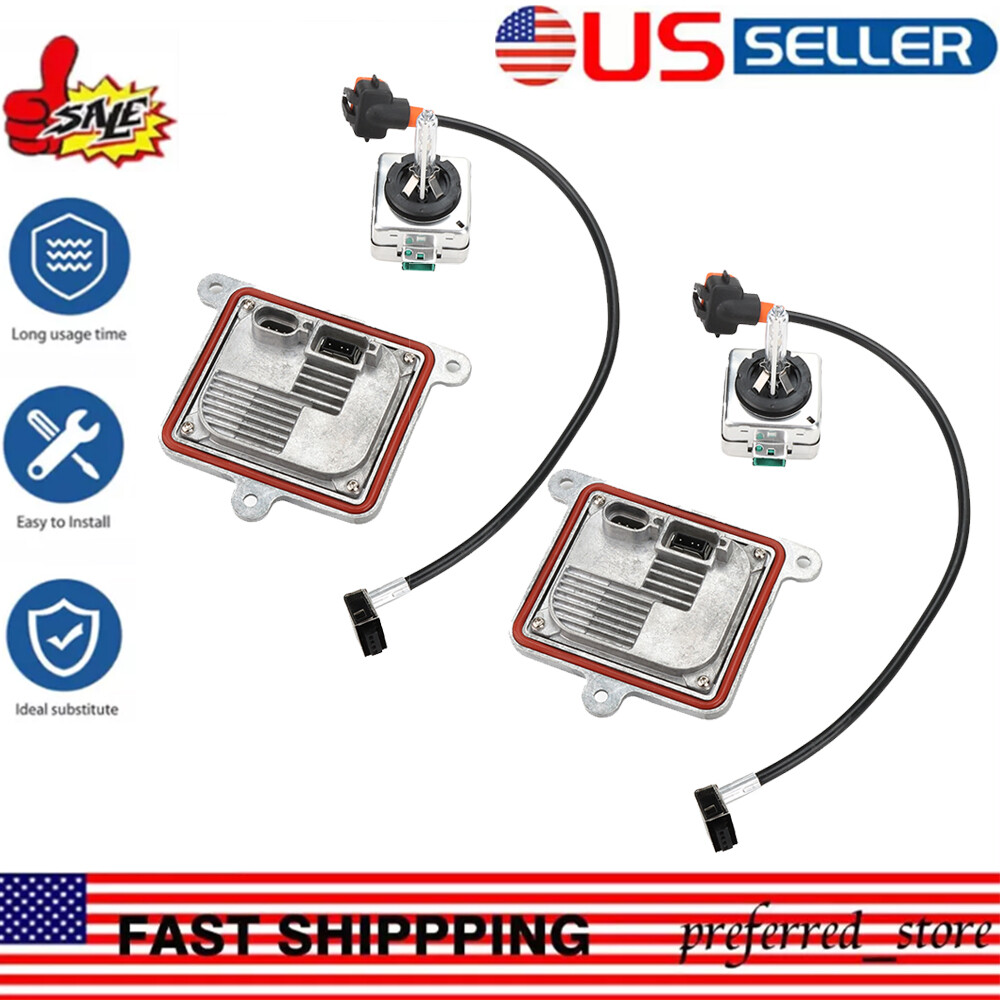 2Pc For 15-20 GMC Yukon Xenon Ballast Control Unit Module HID D3S Light Bulb Kit