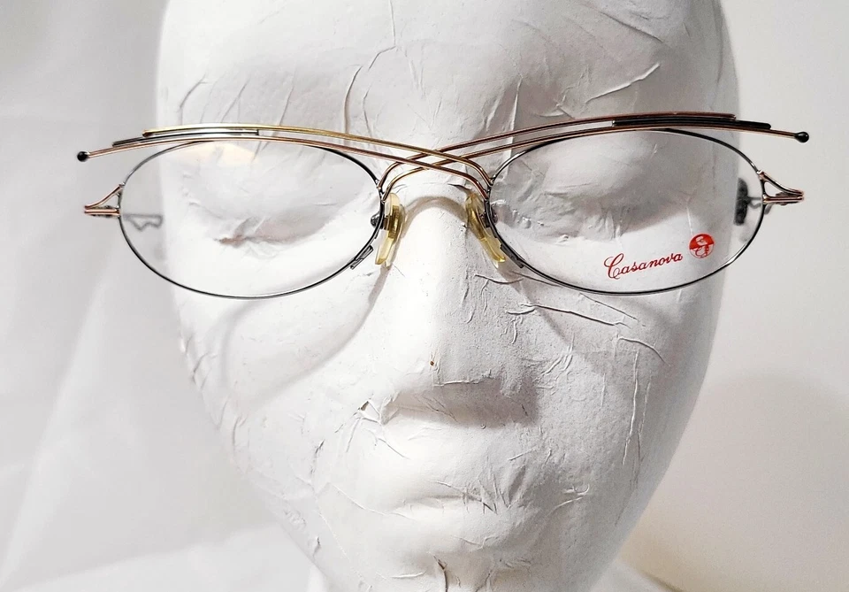 Antena tri metal Cassanova vintage años 80 sin existencias marcos de gafas únicos Italia Foto 2 de 4