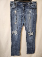 Refuge Women's Jeans Distressed 13R Holes Light Colored Denim Pants #2B-3713