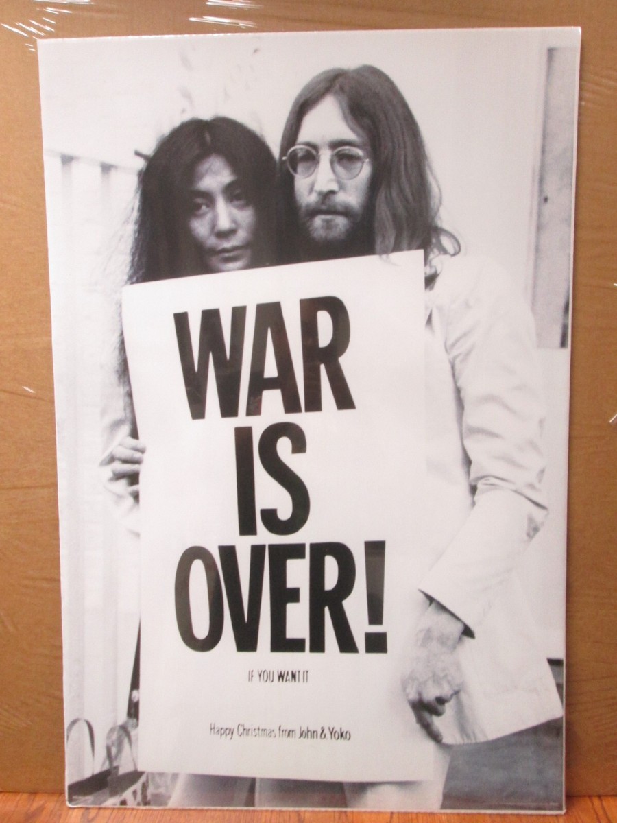 John Lennon Yoko Ono music artist Beatles War is over poster 15723