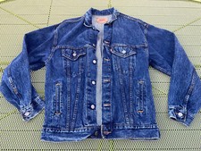 BOYS YOUTH XL LEVIS WAIST TRUCKER COAT BLUE JEAN DENIM PRE-WASH JACKET WPL 423