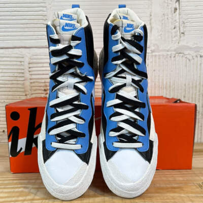 Size 13 - sacai x Nike Blazer Mid Black Blue for sale online | eBay