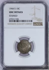 1944-S Mercury Dime 10c NGC Unc Details