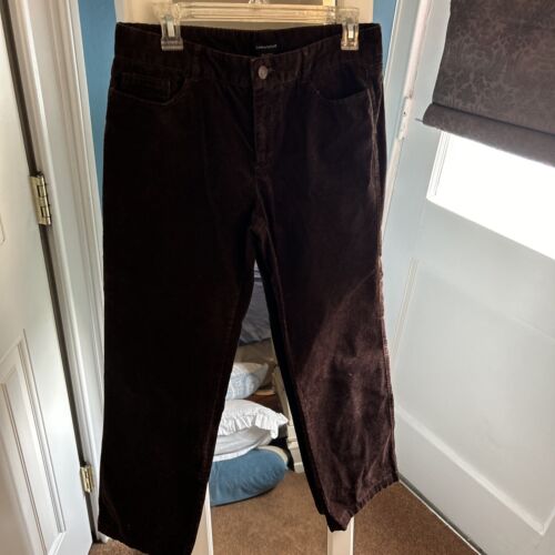 Womens Brown LORD & TAYLOR Stretch Corduroy Pants 6