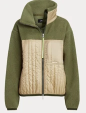 RLX  RALPH LAUREN high Pile fleece hybrid ripstop jacket SZ L NWT$498 Golf