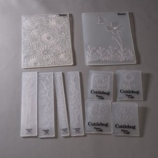 Lot of 10 Darice Cuttlebug Embossing Folders Borders Floral Flowers Daisy Spring