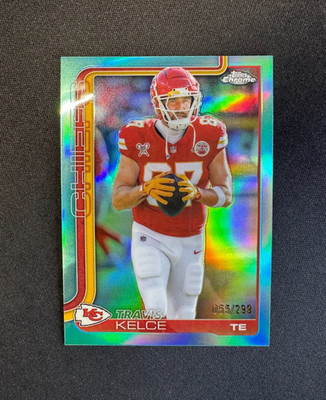 2025 Topps Chrome Travis Kelce Teal Refractor #150 Chiefs #d 055/299