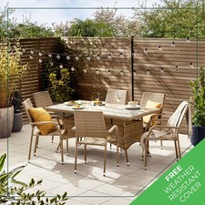 **Seconds** Antigua Beige 6 Seat Outdoor Garden Dining Table & Chair Set