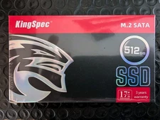 M.2 SATA SSD, 512GB 2280 SATA III M.2 SSD, KingSpec -NEW