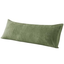Sherpa Body Pillow Cover, Ultra Soft Faux Fur Body 20" x 54" Sherpa Green
