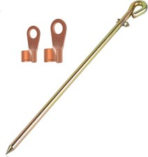 Generator Ground Rod Kit with Oval Eye Design for Easy Installation and Removal
