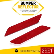 2SET Bumper Reflector Set For 2013 2014 2015 Honda Civic Rear Left & Right