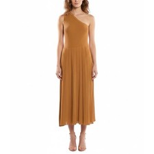 Zimmermann Dress Size 1 Small S 10 /US 6 Midi The Andie One Shoulder Knit Pleats