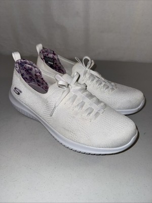 SKECHERS Wide Stretch Fit Memory Foam Knit  Floral Womens Sneakers Slip on Shoes