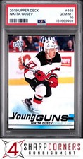 2019 UPPER DECK #468 NIKITA GUSEV RC YOUNG GUNS DEVILS PSA 10