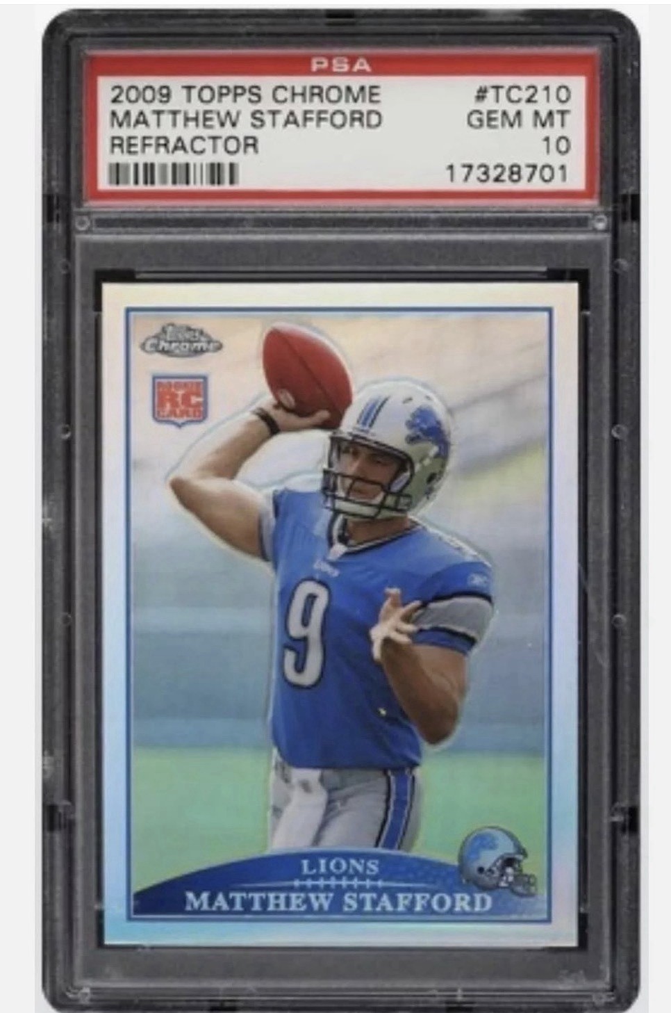2009 Topps Chrome Refractor Matthew Stafford  PSA 10 #TC210 (RC) Rookie