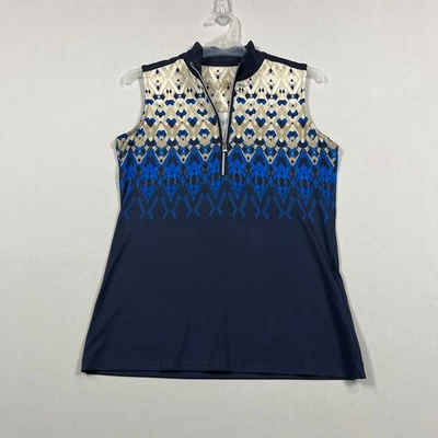 Tail Golf Polo Shirt Lightweight Sleeveless Stretch Zip Collar Top Womens XS - Bild 1 von 4