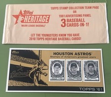 2009 Topps HERITAGE BASEBALL * AD PANEL BOXLOADER Pack 1961 HOUSTON ASTROS  RARE