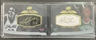 MAGIC JOHNSON KARL MALONE 2012-13 UD EXQUISITE BLACK LEATHER DUAL AUTO 24/40 HOF