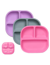 Powerful Suction Plates for Baby and Toddler, 100 Food Grand Silicone, Divided,