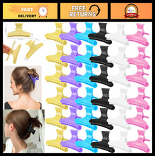 48 Pcs Colorful Butterfly Hair Clips - Styling Sectioning Clamps for Women G