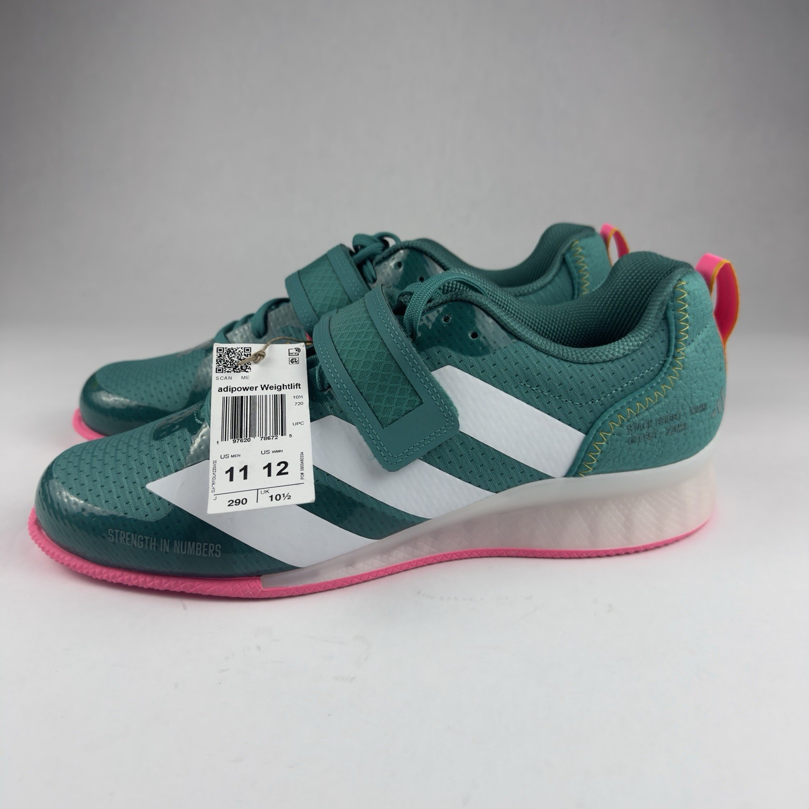 Adidas Adipower Weightlifting 3 Shoes Teal White Pink JP9871 Men’s Size 11