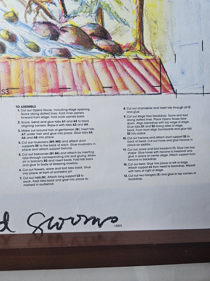Litografía RED GROOMS Gala Reapertura Wheeler Opera House Aspen CO 1889-1984 Foto 3 de 4