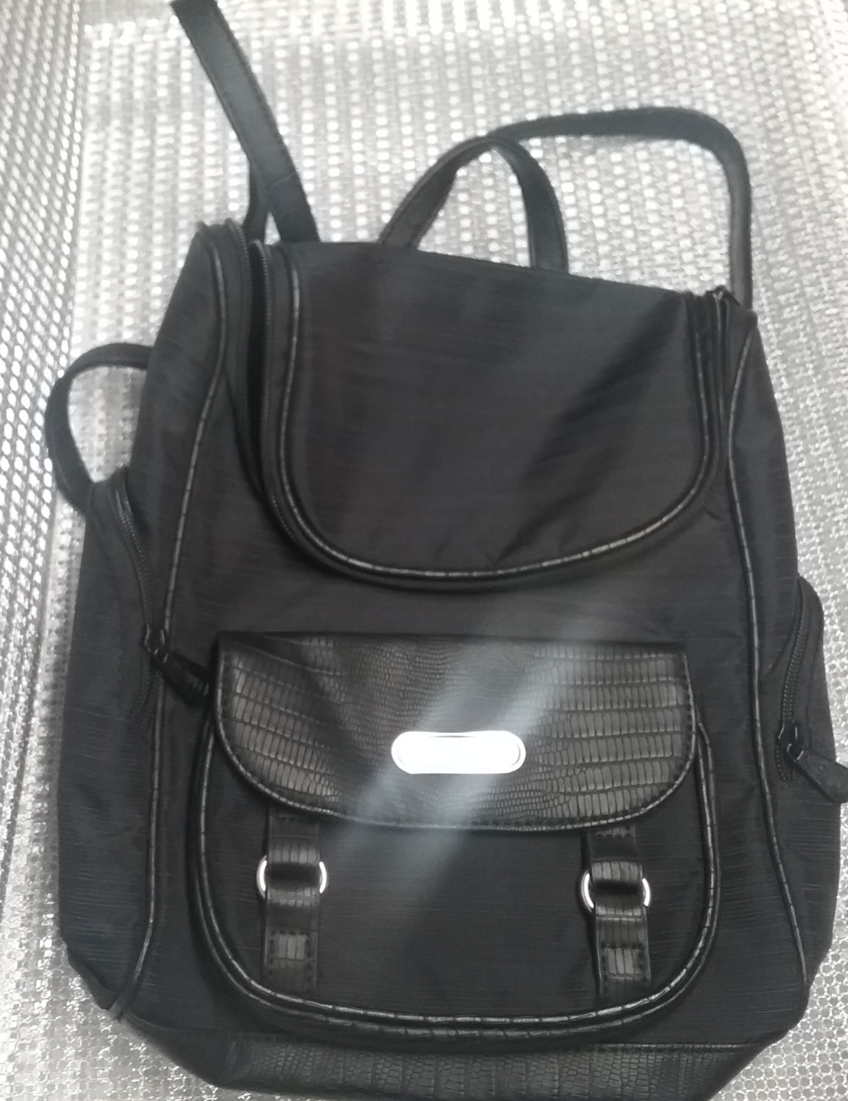 Multi Sac Black Backpack Multi Compartments 9"W x… - image 1