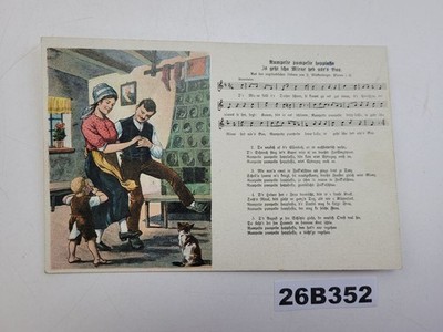 Lieder-Postkarte PK Rumpelte pumpelte hoppsassa, is geht scha miene heb #26B352