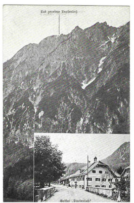 Postcard ''Dragon Hole'' in Marktschellenberg Berchtesgadener Land from the 1930s