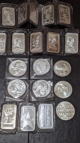 1 oz Silver .999 Pure Bullion Coin or Bar Ounce