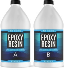 Crystal Clear Epoxy Resin 1 Gallon - Food Safe, UV 1 Gallon, Water