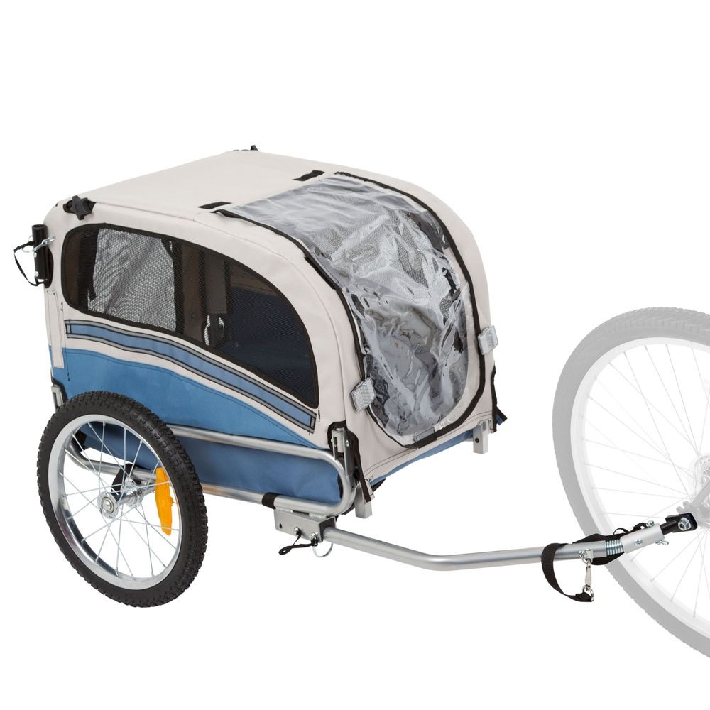 Bicycle Pull-Behind 2-in-1 Pet Trailer and Carrier Stroller