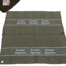 Original Bundeswehr Wolldecke Bundes-Eigentum ca. 210 x 200 cm BW Wolldecke Top