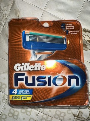 Gillette Fusion Razor Cartridges 4 Ct Refills New