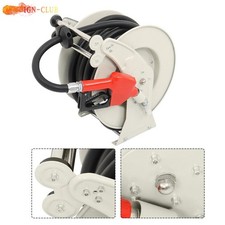3/4" 50' Diesel Hose Reel Retractable Fuel Hose Reel Auto Refueling Nozzle Gun