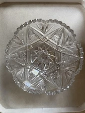 Antique ABP American Brilliant Cut Glass Bowl 8"