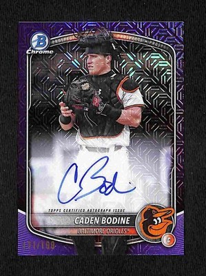 2025 Bowman Draft Mega - Caden Bodine Auto /199 Purple Mojo Auto #BMA-CB Orioles