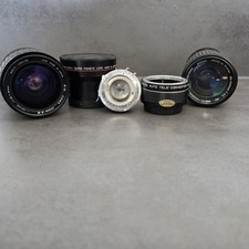 Vintage Camera Lens & Accessory Bundle | Mixed Lenses & Converters | Untested
