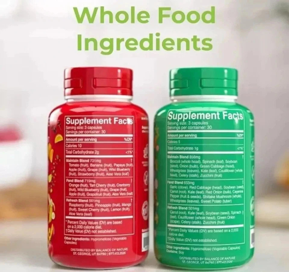 2 Pack, 180 Fruits and 180 Veggies Whole Food Supplement with Superfood Sealed