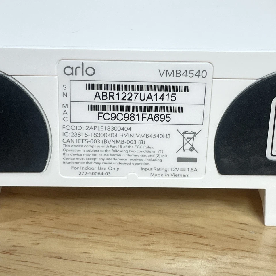 Arlo Pro Smart Hub VMB4540 Base Station USB Wireless Long Range Connect White - Image 4 of 4