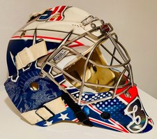 Jake Oettinger 2014-16 Team USA NTDP Game Used Goalie Mask - Photo Matched🔥