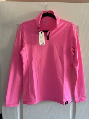 Bogner Fire Ice T-Neck Quarter Zip Pink Women s Medium New With Tags