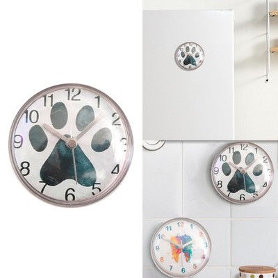 Silents Waterproof Bathroom Shower Clock with Large Suction Cup Wall Clock Gift