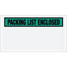 5 1/2 x 10" Green "Packing List Enclosed" Envelopes-1000 per Case