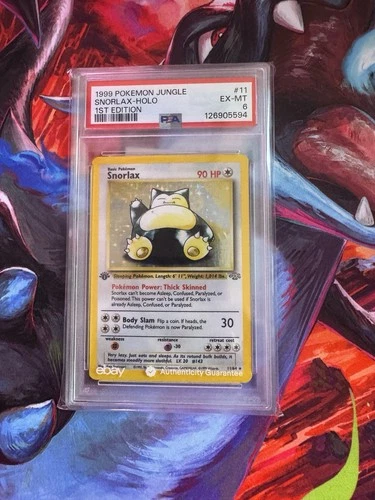 Pokemon TCG Snorlax 11/64 Jungle Holo 1st Edition PSA 6